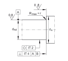 角接觸球軸承單元 ZKLFA0850-2RS, 雙向，螺釘安裝，兩側(cè)唇密封，帶平端的法蘭