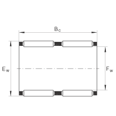 滾針及保持架組件 K95X103X40-ZW, 根據(jù) DIN 5405-1/ ISO 3030 標(biāo)準(zhǔn)，雙列