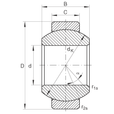 關節(jié)軸承 GE6-FO, 根據(jù) DIN ISO 12 240-1 標準，需維護