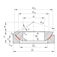 推力關(guān)節(jié)軸承 GE50-AW, 根據(jù) DIN ISO 12 240-3 標(biāo)準(zhǔn)，免維護(hù)