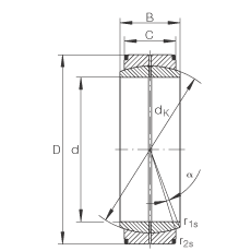 關(guān)節(jié)軸承 GE200-DO, 根據(jù) DIN ISO 12 240-1 標(biāo)準(zhǔn)，需維護(hù)