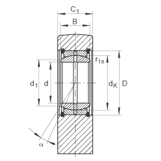 液壓桿端軸承 GF40-DO, 根據(jù) DIN ISO 12 240-4 標(biāo)準(zhǔn)，帶焊接面，需維護(hù)