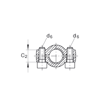 液壓桿端軸承 GIHNRK20-LO, 根據(jù) DIN ISO 12 240-4 標(biāo)準(zhǔn)，帶右旋螺紋夾緊裝置，需維護(hù)