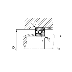 主軸軸承 HSS71902-C-T-P4S, 調(diào)節(jié)，成對安裝，接觸角 α = 15°，兩側(cè)唇密封，非接觸，加嚴(yán)公差