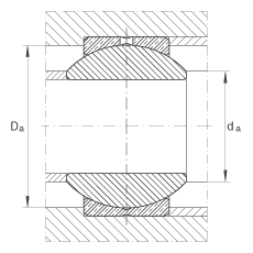 關(guān)節(jié)軸承 GE10-PB, 根據(jù) DIN ISO 12 240-1 標(biāo)準(zhǔn)，尺寸系列 K，需維護(hù)