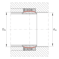 大的關(guān)節(jié)軸承 GE320-DW, 根據(jù) DIN ISO 12 240-1 標(biāo)準(zhǔn)，免維護(hù)