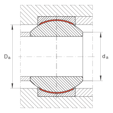 關(guān)節(jié)軸承 GE20-PW, 根據(jù) DIN ISO 12 240-1 標(biāo)準(zhǔn)，尺寸系列 K，免維護(hù)