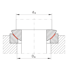 推力關(guān)節(jié)軸承 GE50-AW, 根據(jù) DIN ISO 12 240-3 標(biāo)準(zhǔn)，免維護(hù)