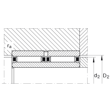 滾針軸承 NAO30X45X26-ZW-ASR1, 無擋邊，雙列